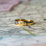 Antique, Victorian sapphire & diamond five-stone ring side