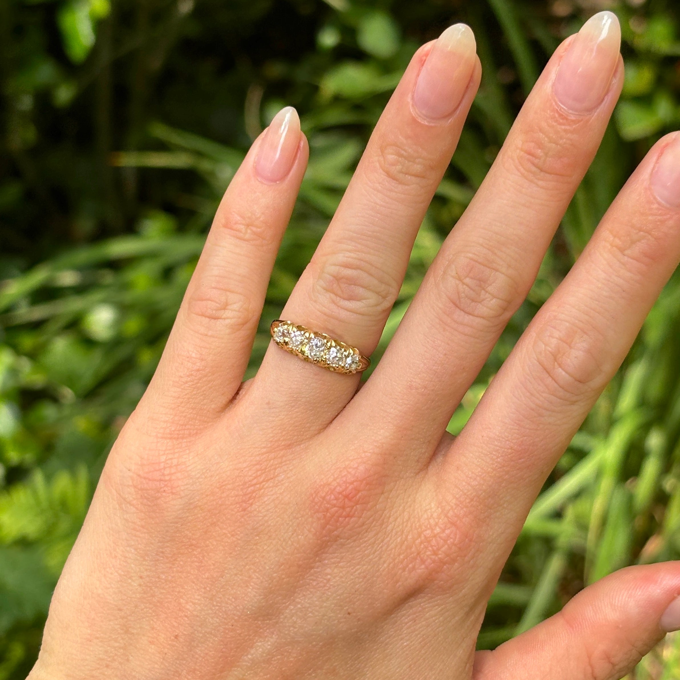 Antique, Victorian diamond five-stone ring – Antique Ring Boutique