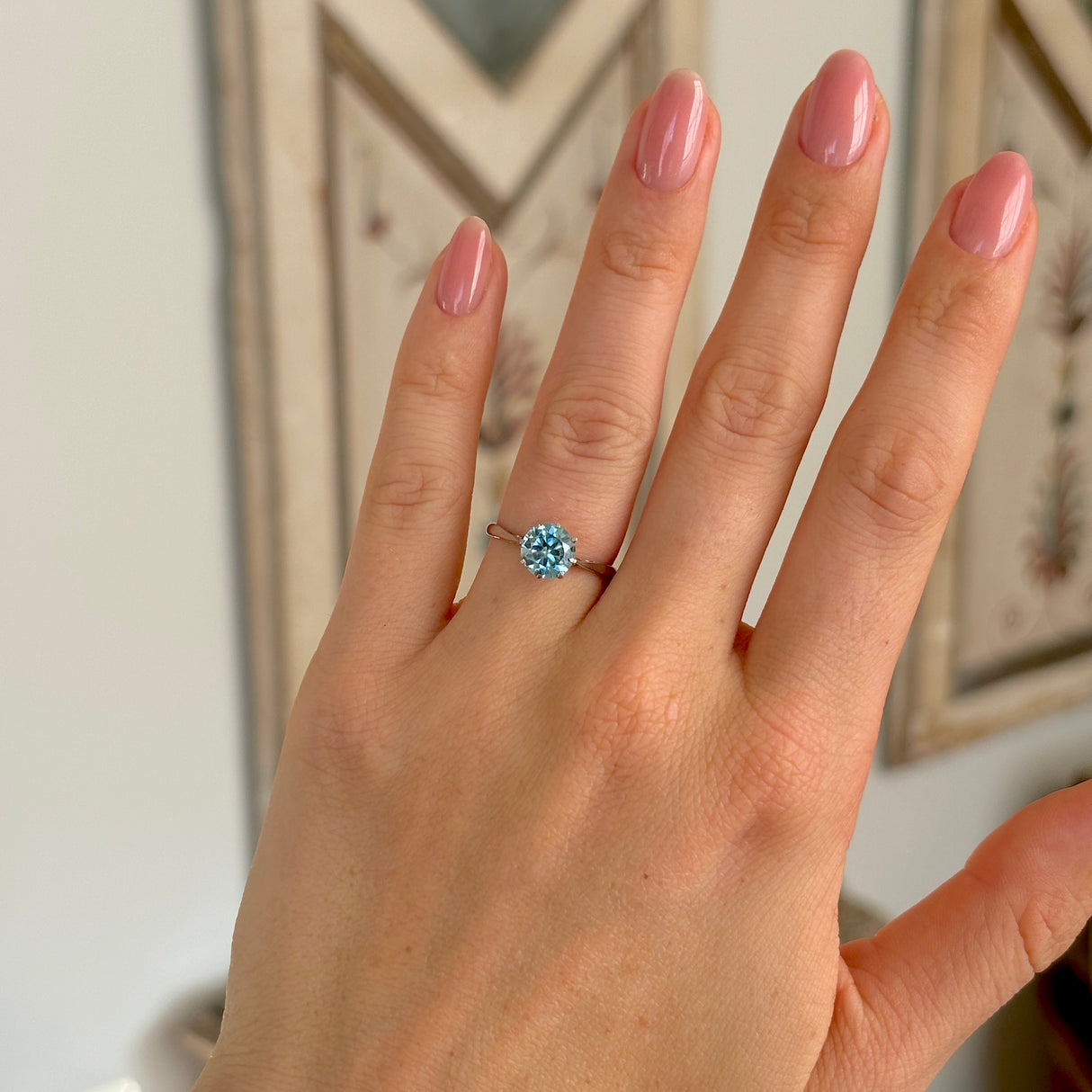 Vintage, Art Deco single-stone zircon ring