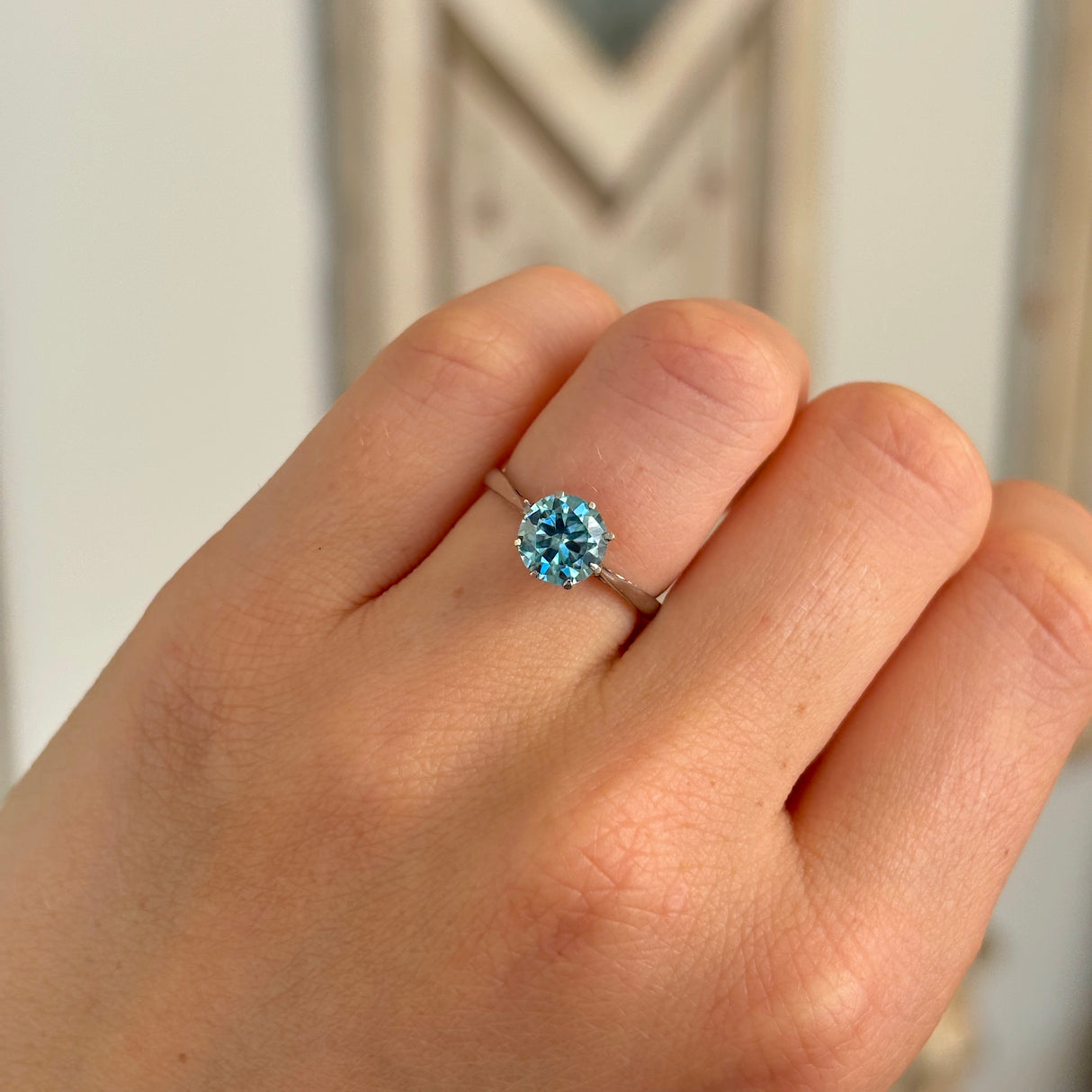 Vintage, Art Deco single-stone zircon ring
