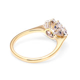 Vintage, 1990s sapphire & diamond cluster ring back