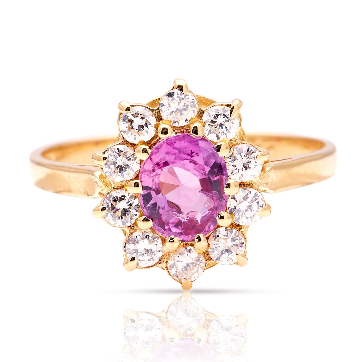 Spink Rings ON HOLD | Vintage, 1980s pink sapphire & diamond cluster ring – Antique ...