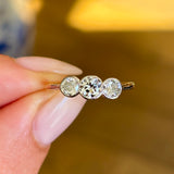 Vintage, Art Deco three-stone diamond ring