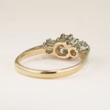 Vintage, 1930s cinnamon brown diamond three-stone ring