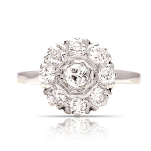 Vintage, 1930s diamond cluster ring