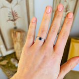 Vintage, 1980s sapphire & diamond three stone ring