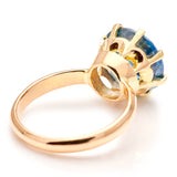 Vintage, 1980s single-stone teal sapphire ring