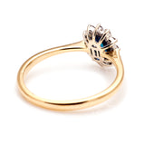 Vintage, 1950s sapphire & diamond cluster ring