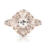 Vintage, Art Deco diamond engagement ring, 18ct white gold