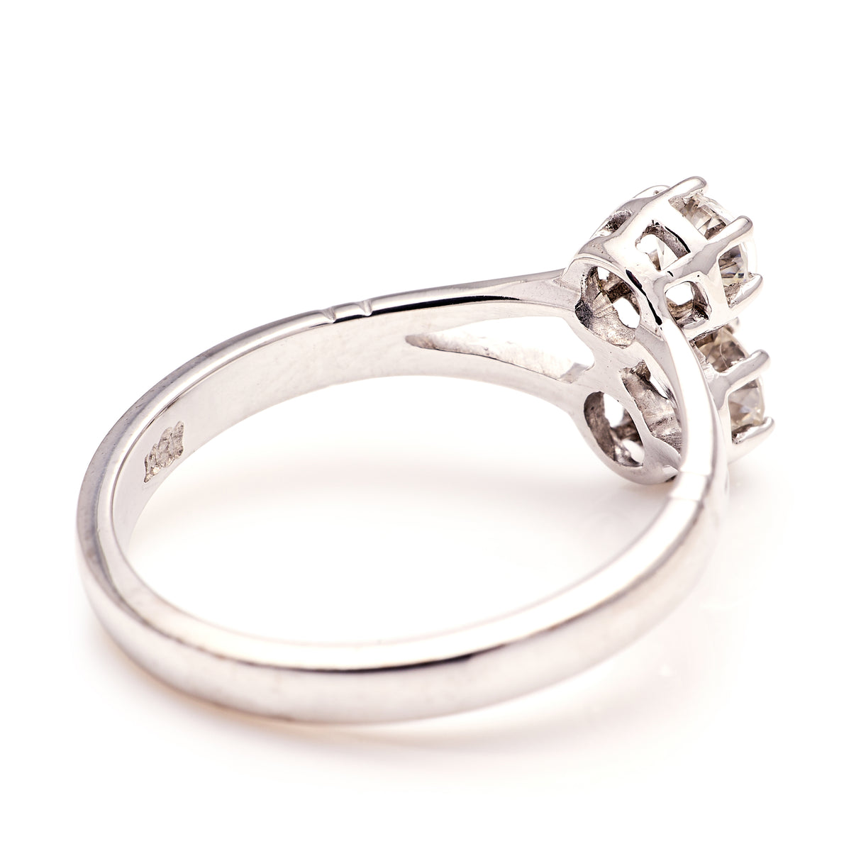 2212-Vintage, Art Deco toi et moi diamond engagement ring 