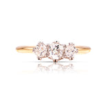 Antique, Edwardian three-stone diamond ring