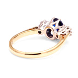 Vintage, 1980s sapphire & diamond three-stone ring