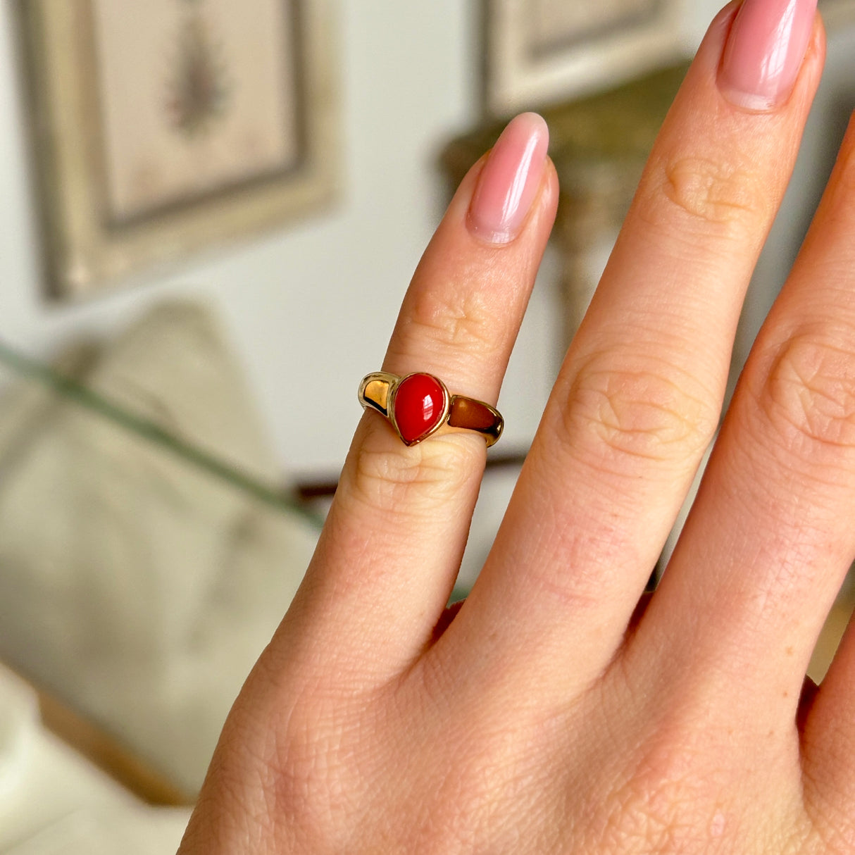 Vintage, 1960s Van Cleef & Arpels coral ring