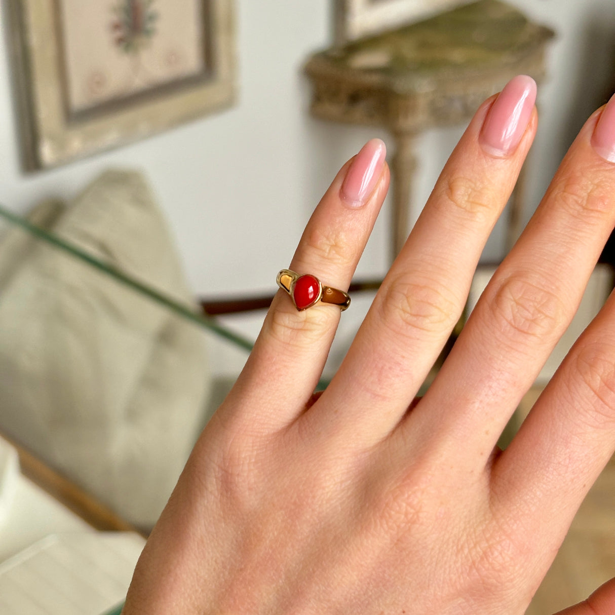 Vintage, 1960s Van Cleef & Arpels coral ring