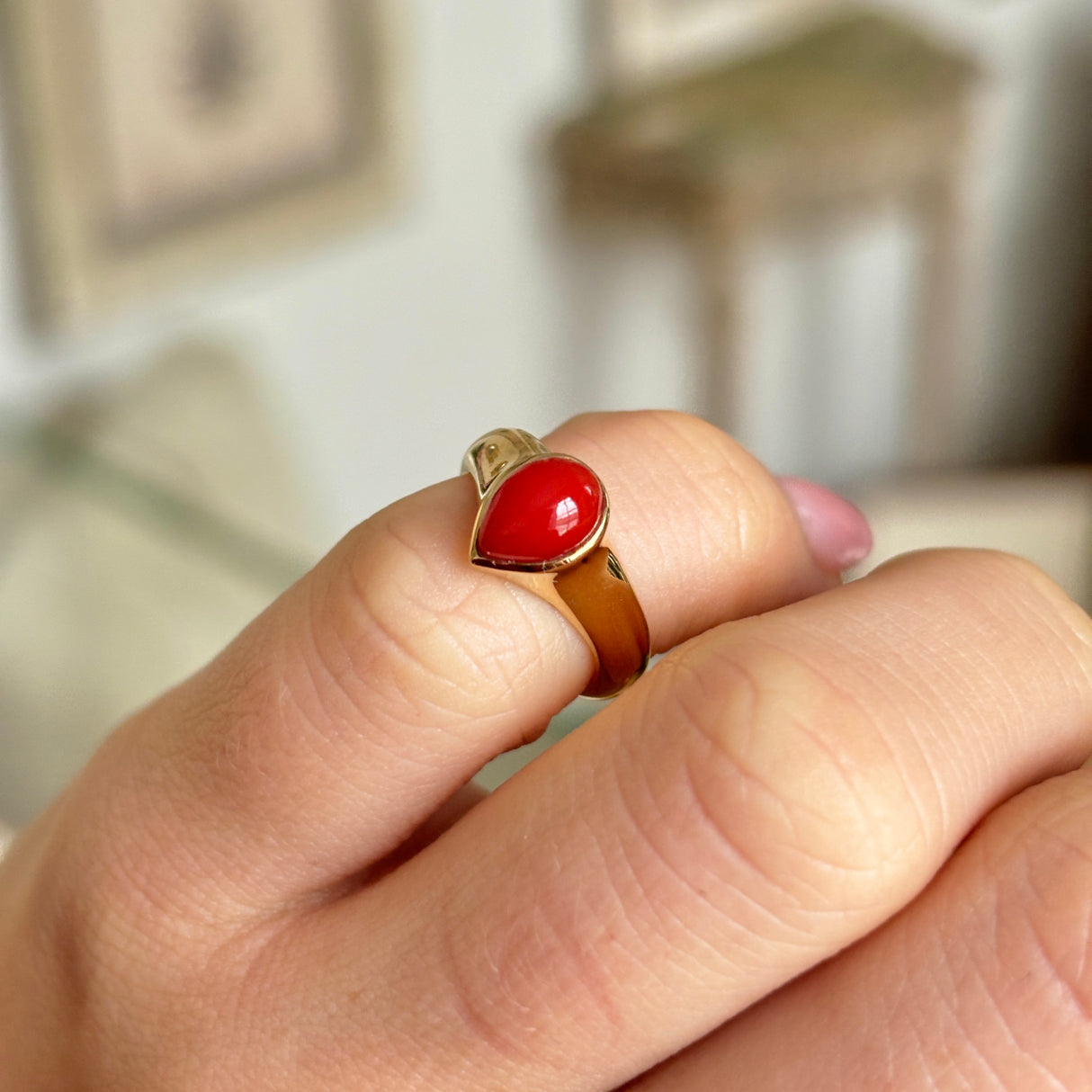 Vintage, 1960s Van Cleef & Arpels coral ring