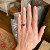 Vintage, Art Deco sapphire solitaire engagement ring