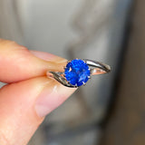 Vintage, Art Deco sapphire solitaire engagement ring