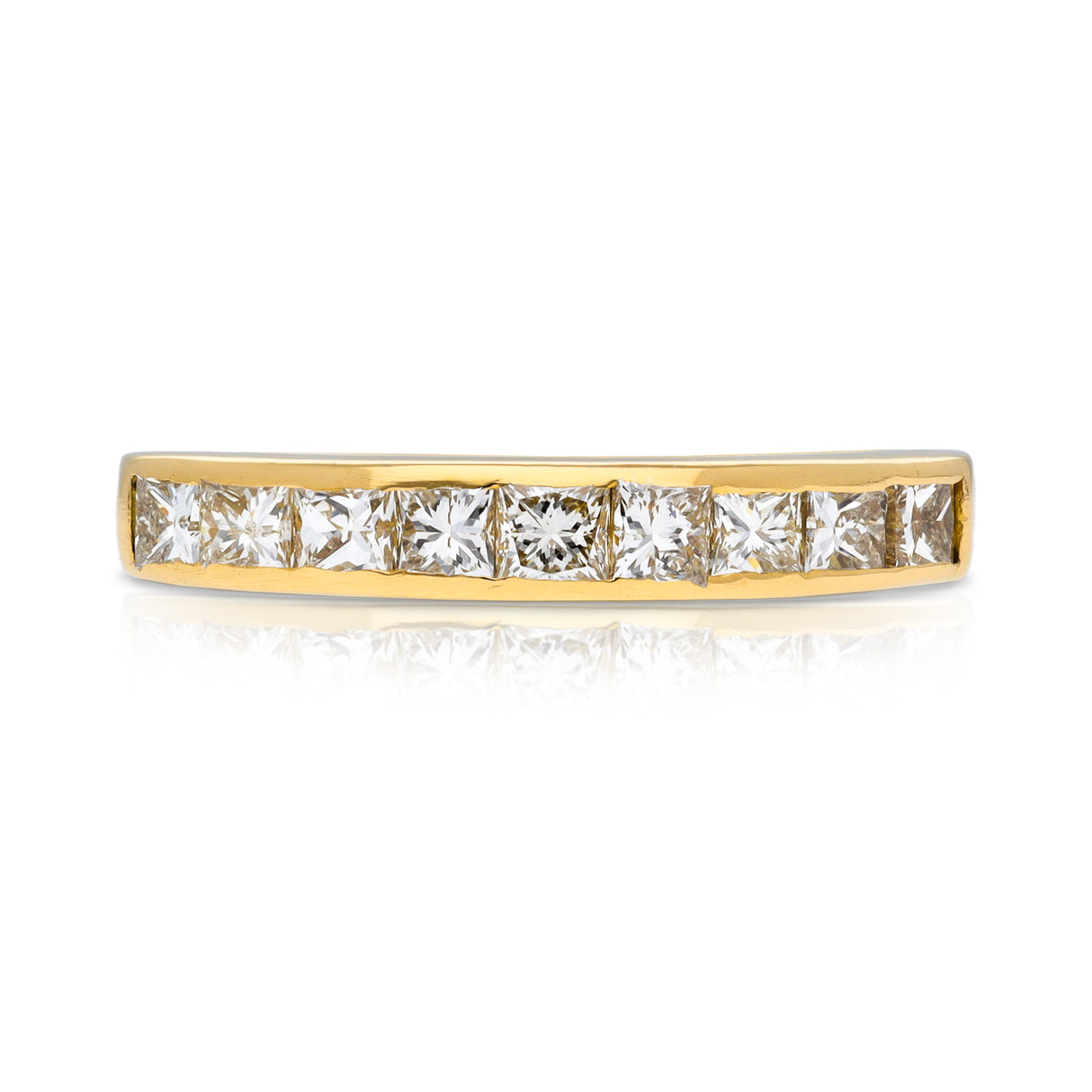 Vintage Diamond Half Eternity Ring, 18ct Yellow Gold