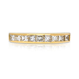 Vintage diamond half eternity ring, 18ct yellow gold