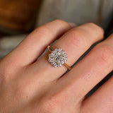 Diamond cluster engagement ring
