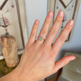 Vintage, Art Deco brown-cinnamon diamond cluster ring