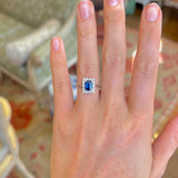 Vintage, 1940s sapphire & diamond ring