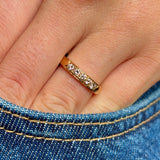 Vintage, 1980s five-stone diamond ring