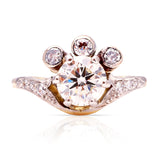 Vintage, 1950s unusual diamond engagement ring