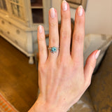 Vintage, 1950s unusual zircon & diamond ring