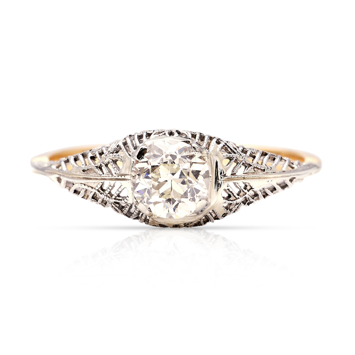 Vintage, 1930s diamond solitaire ring