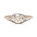 Vintage, 1930s diamond solitaire ring