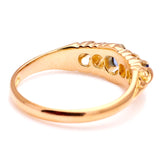 Antique, Edwardian sapphire & diamond five-stone ring