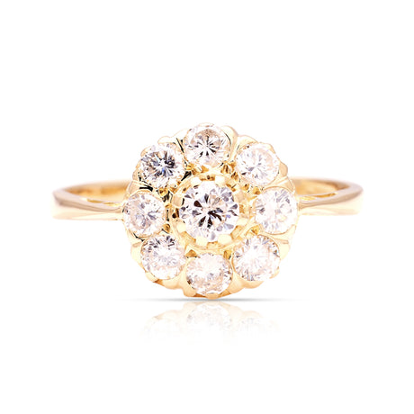 Vintage, 1940s diamond cluster ring