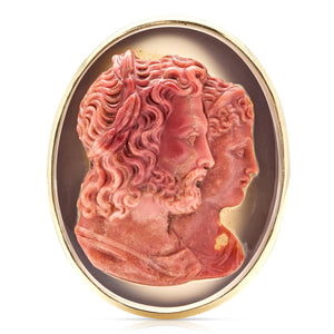 Antique, Victorian Jupiter & Juno agate cameo ring