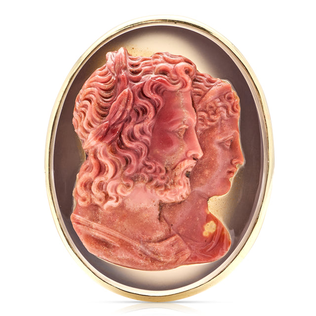 Antique, Victorian Jupiter & Juno agate cameo ring