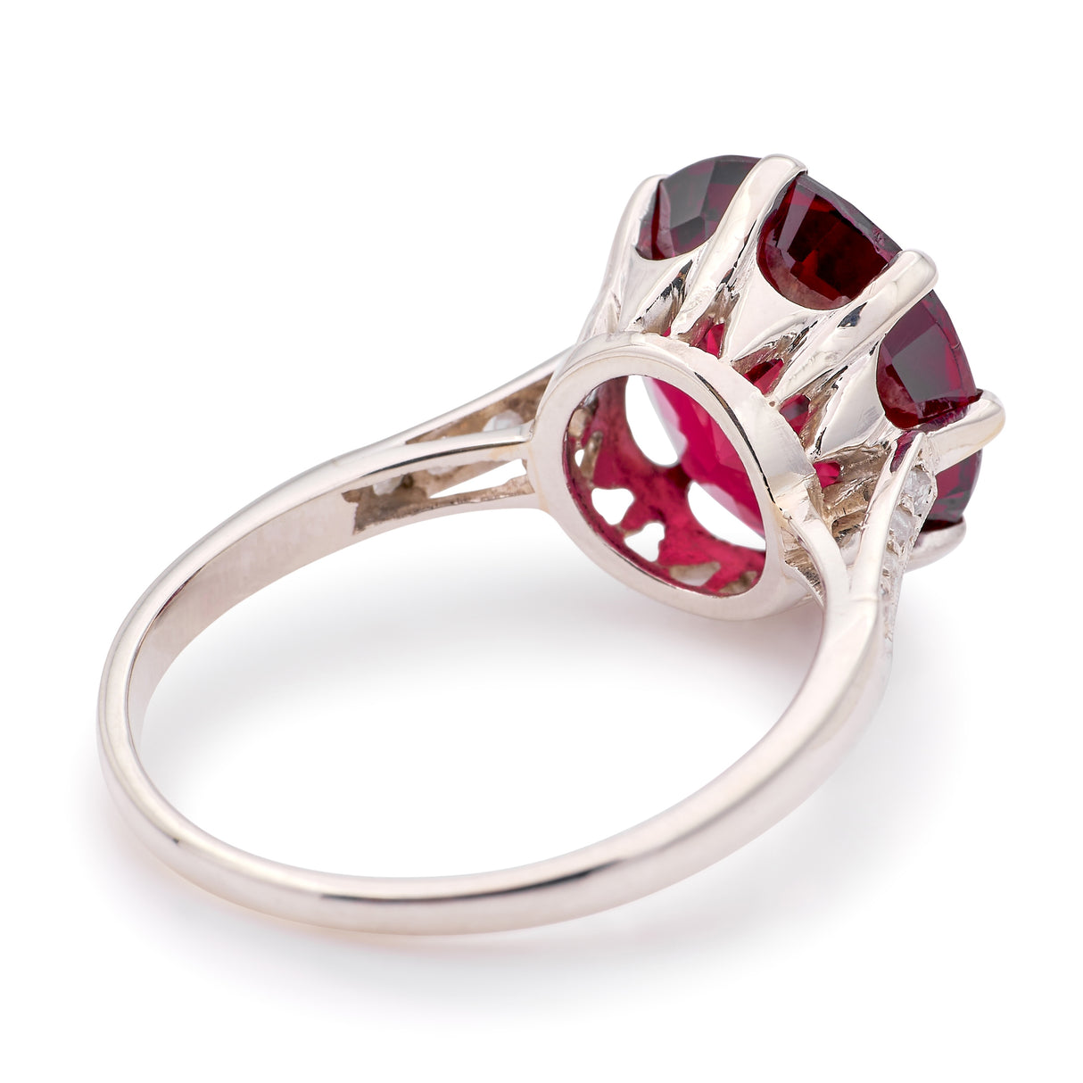 Antique, Edwardian garnet & diamond ring