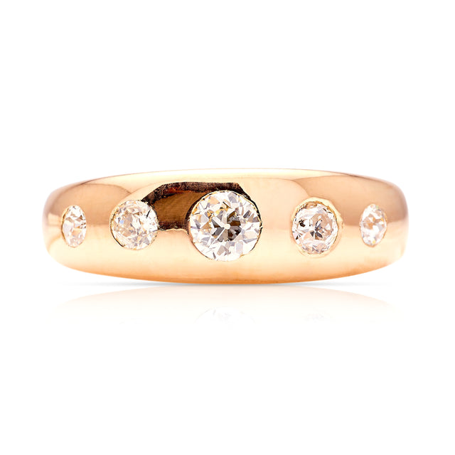 Antique, Edwardian five-stone diamond ring