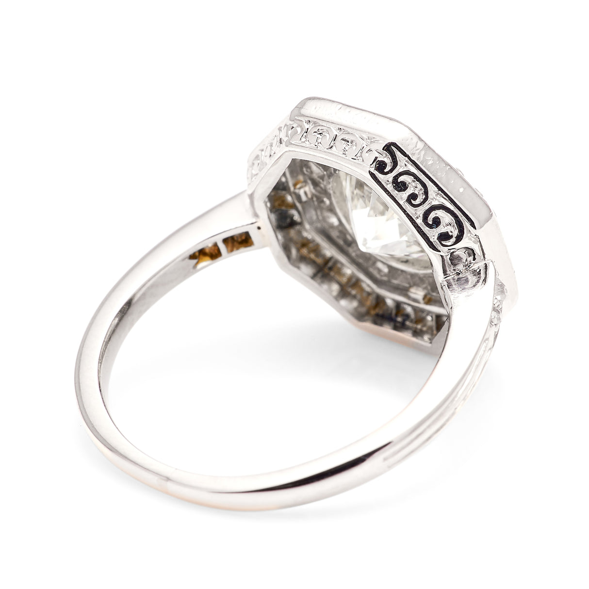 Vintage, Art Deco hexagonal diamond cluster ring