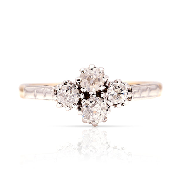 Vintage, Art Deco diamond cluster ring