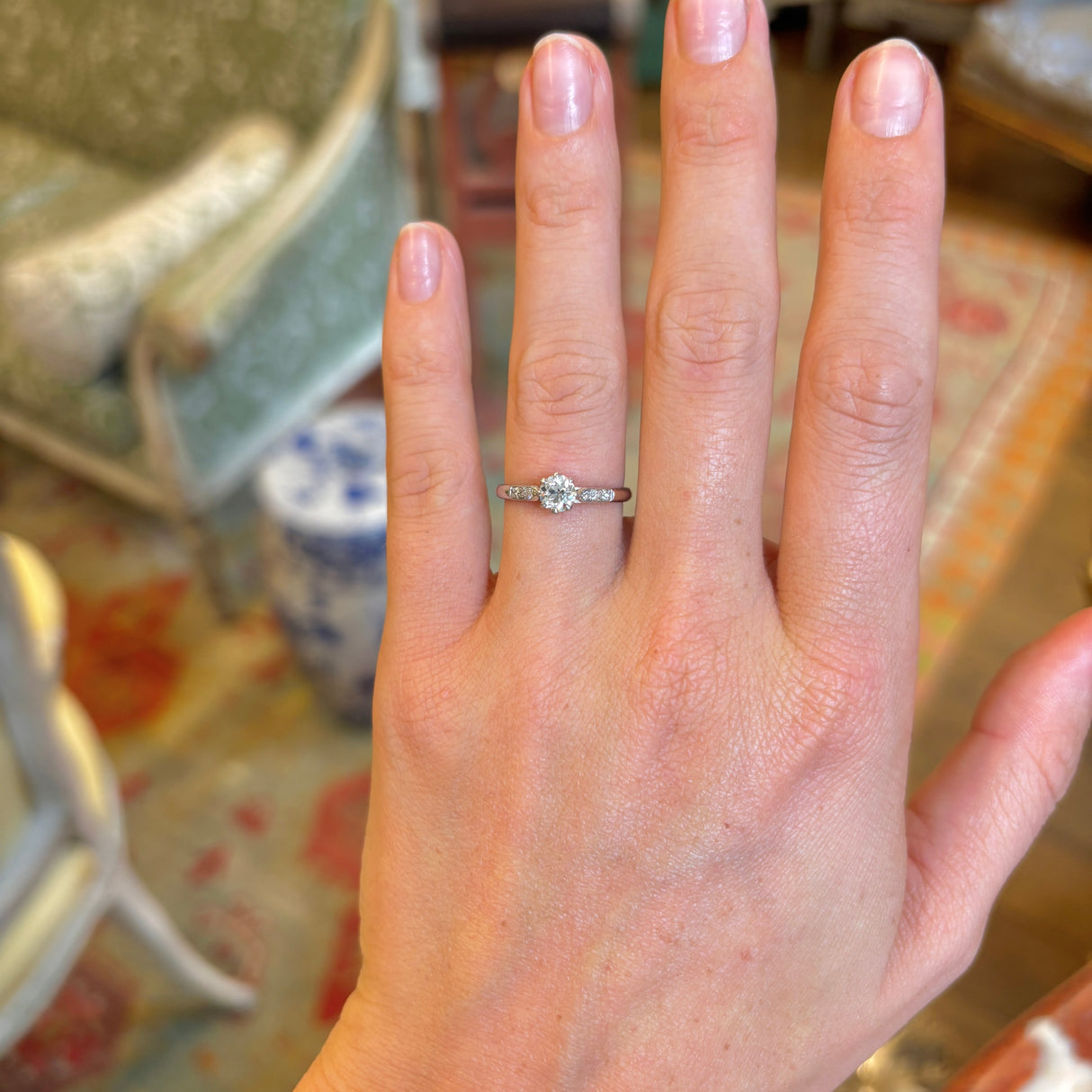 Vintage, 1930s diamond engagement ring