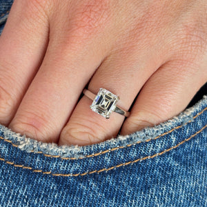 Vintage, Art Deco rare solitaire diamond ring