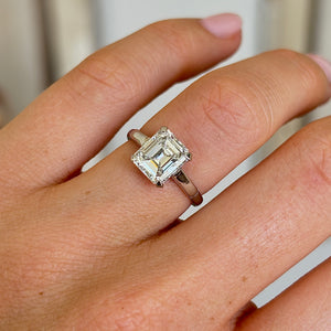 Vintage, Art Deco rare solitaire diamond ring
