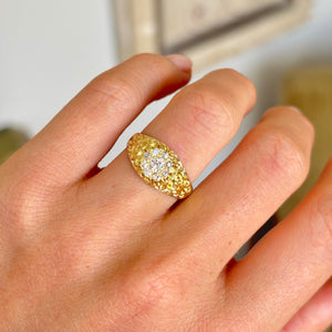 Antique, Victorian diamond cluster engagement ring