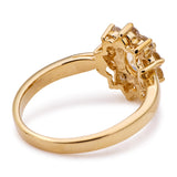Vintage, 1980s yellow sapphire & diamond cluster ring