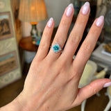 Vintage, Art Deco zircon & diamond cluster ring