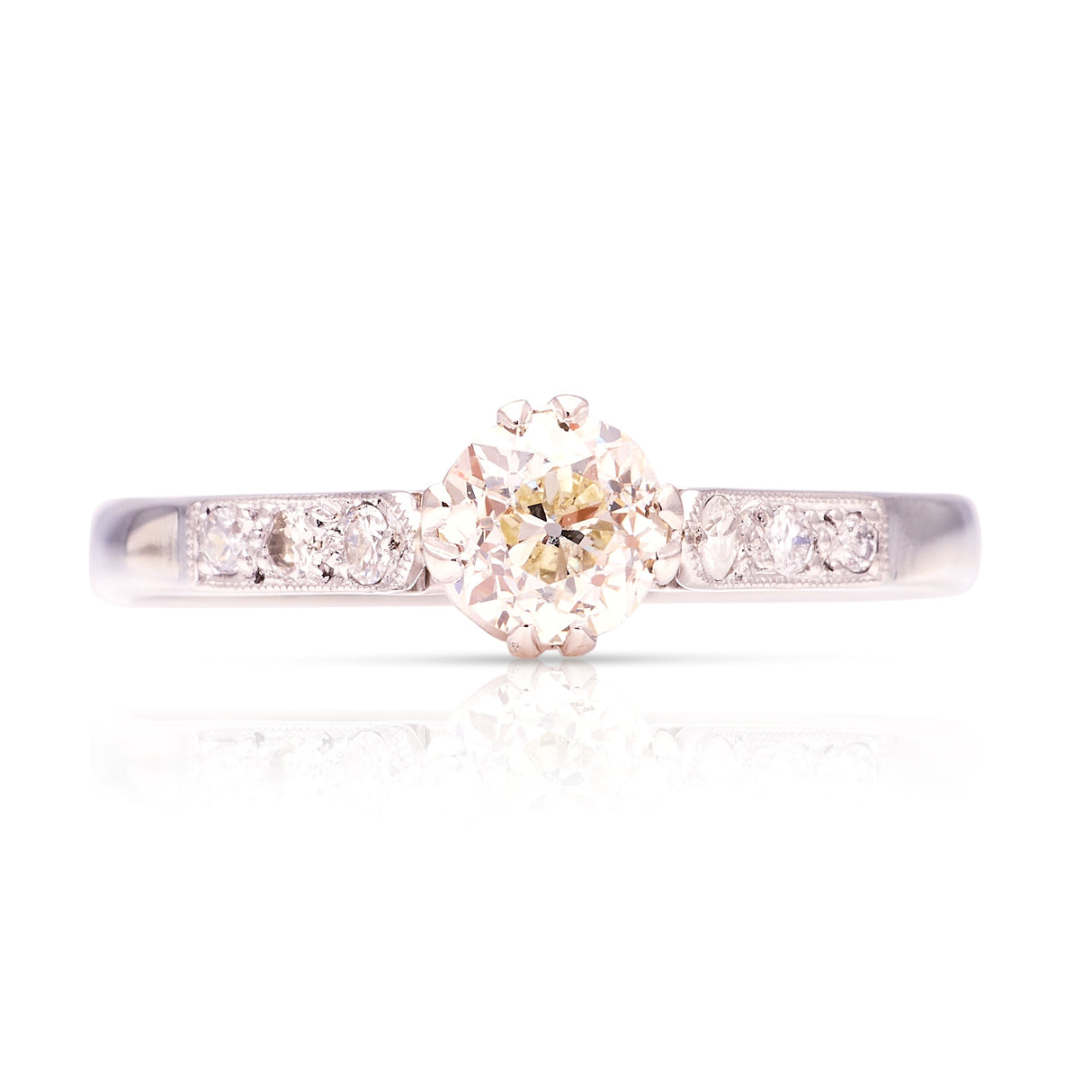 Antique, Edwardian diamond engagement ring