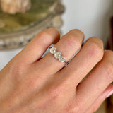 Antique, Edwardian three-stone diamond ring