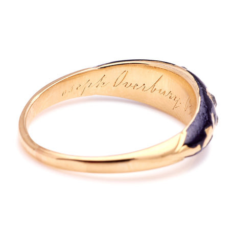Antique,Victorian enamel & diamond ring