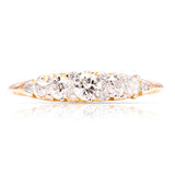 Antique, Edwardian five-stone diamond ring