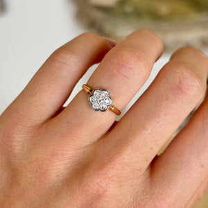 Vintage, 1940s diamond cluster ring